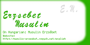 erzsebet musulin business card